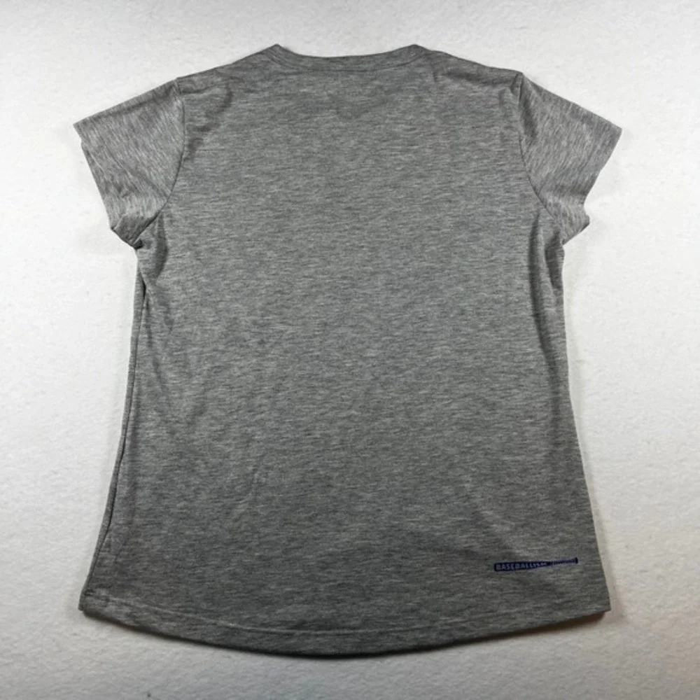 Baseballism‎ Los Angeles Dodgers Heart Cap Graphic T-Shirt Gray Kids Large NWT